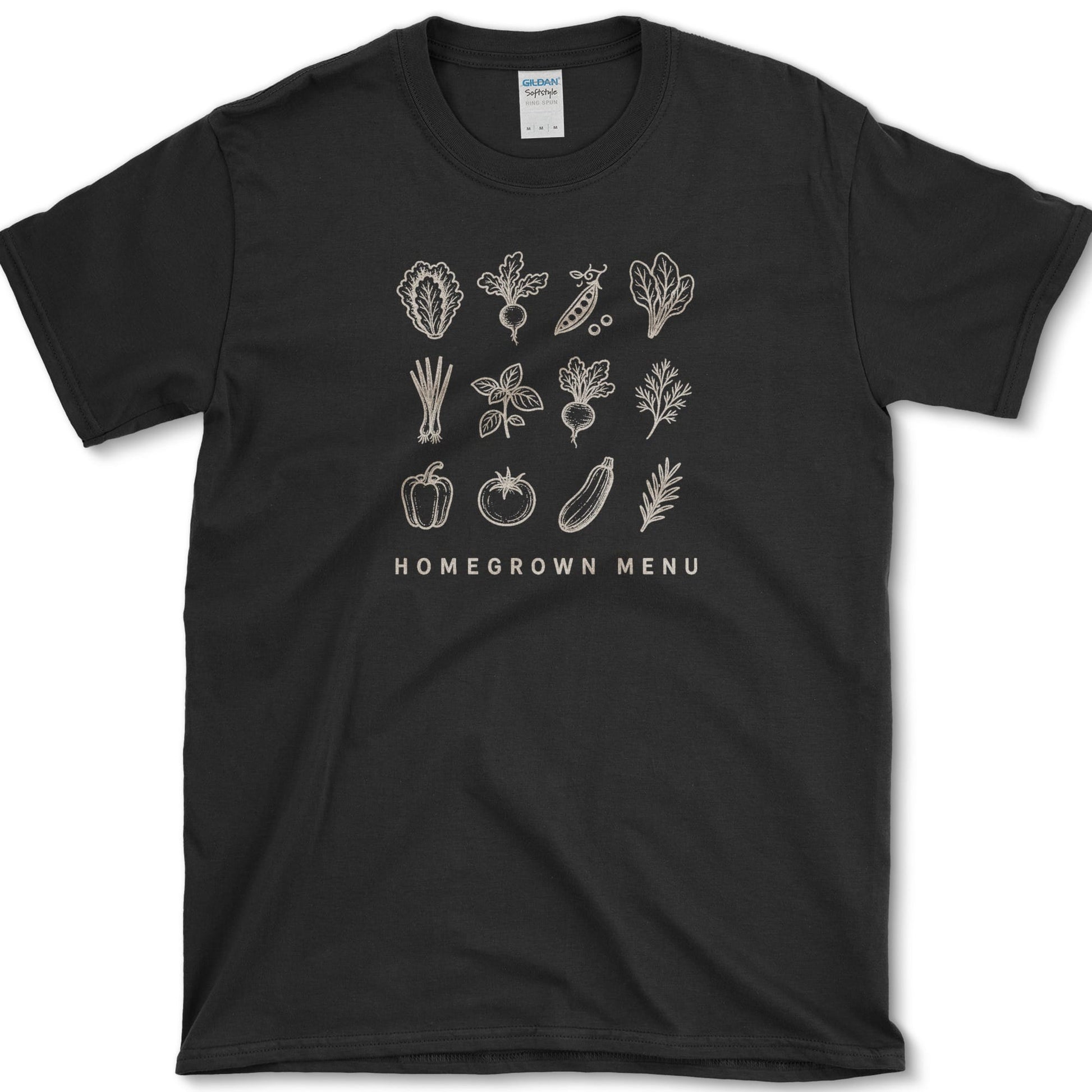 Homegrown Menu T-Shirt S / Black Essential Tees