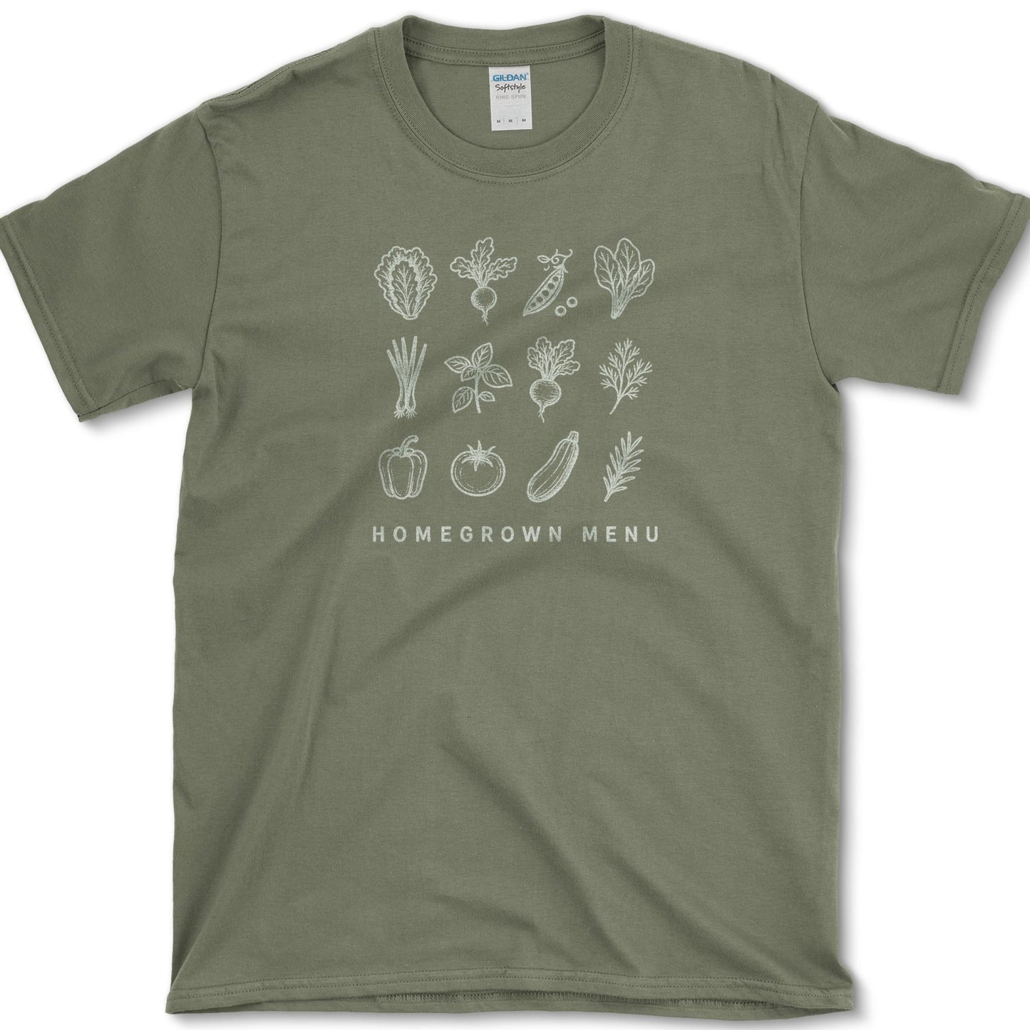Homegrown Menu T-Shirt S / Military Green Essential Tees