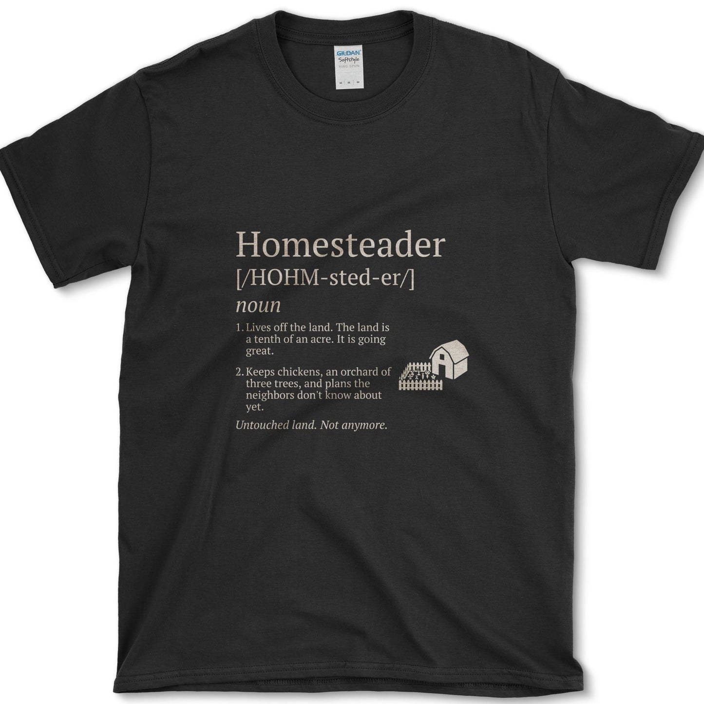 Homesteader design featuring homesteader artwork on a t-shirt