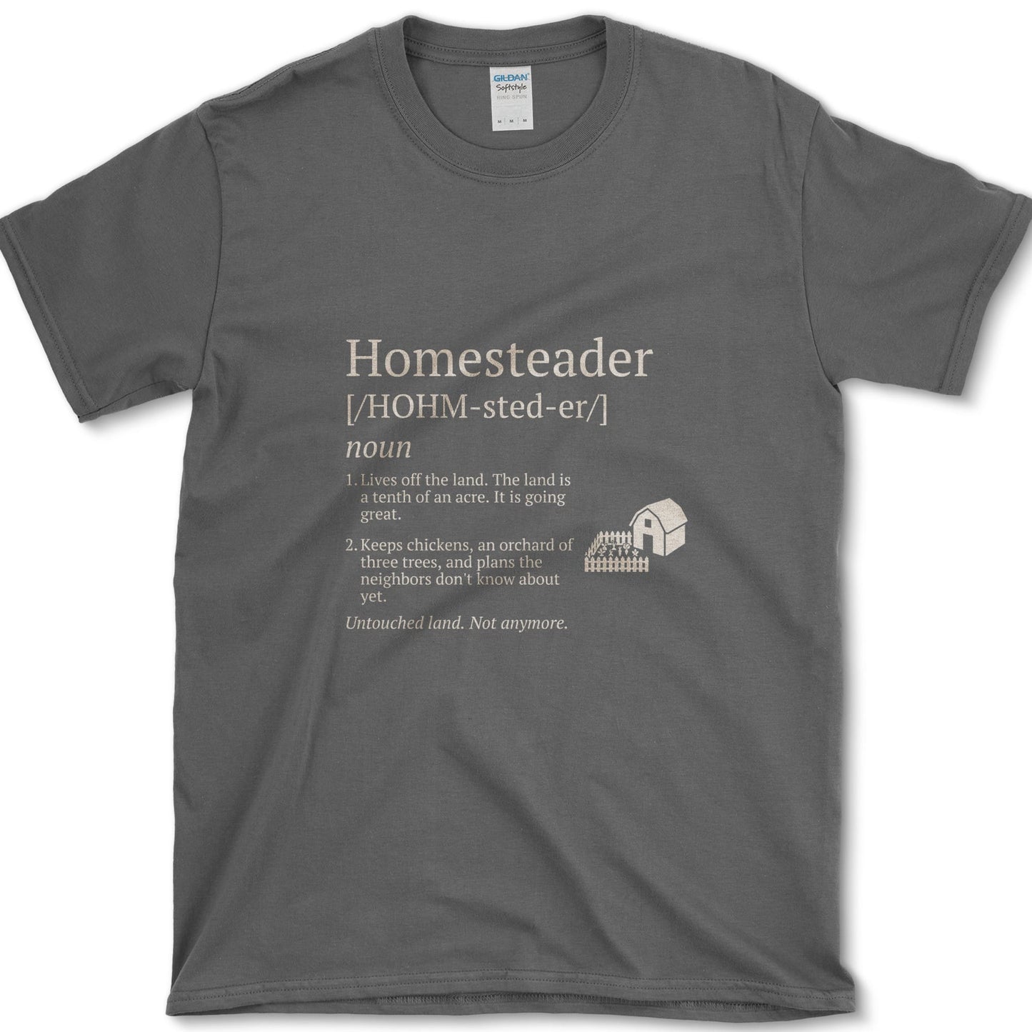 Homesteader design featuring homesteader artwork on a t-shirt
