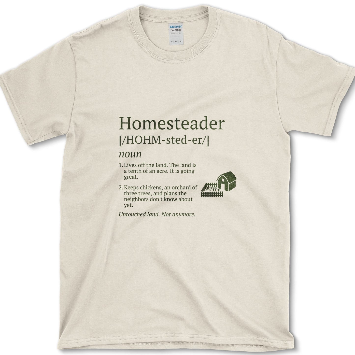 Homesteader design featuring homesteader artwork on a t-shirt