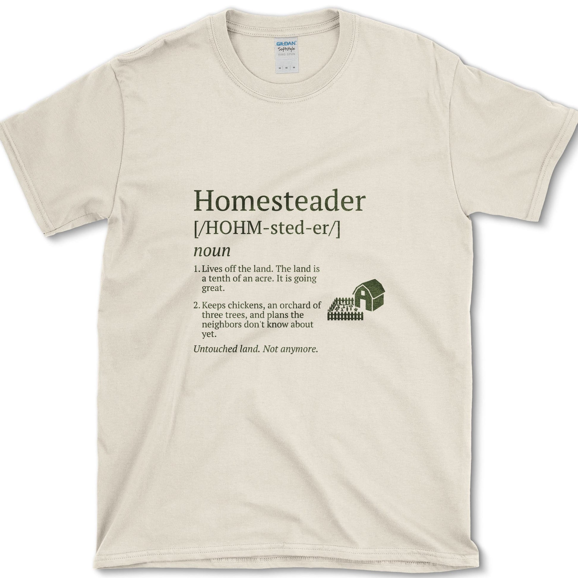 Homesteader design featuring homesteader artwork on a t-shirt