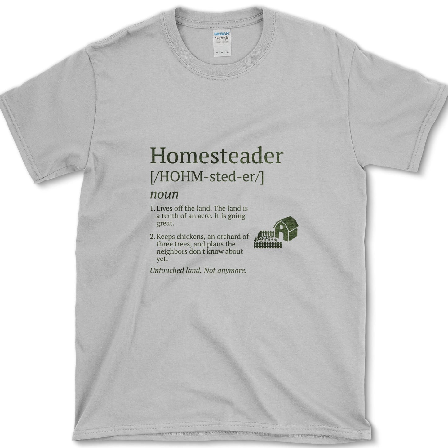 Homesteader design featuring homesteader artwork on a t-shirt