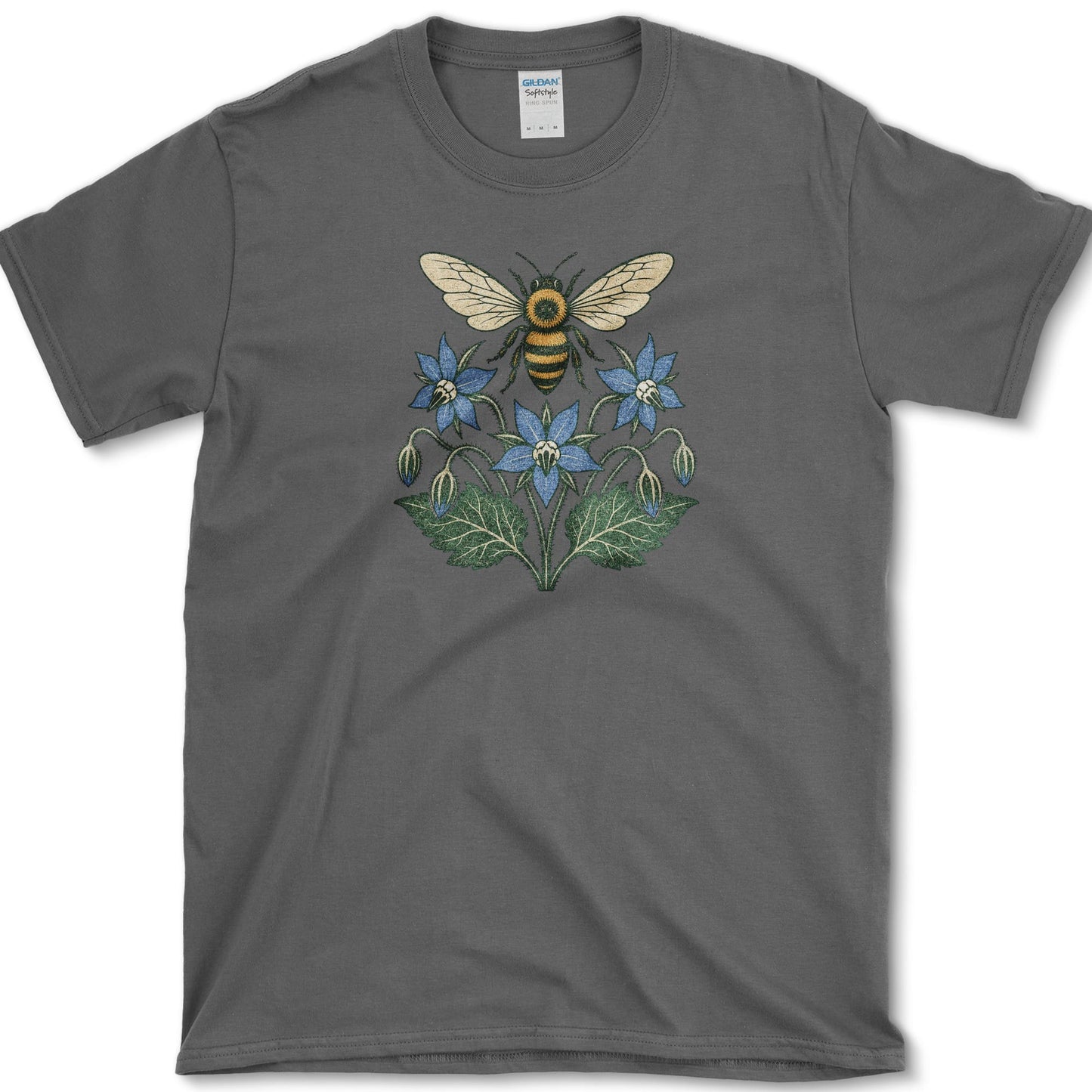 Honeybee Borage T-Shirt S / Dark Heather Essential Tees