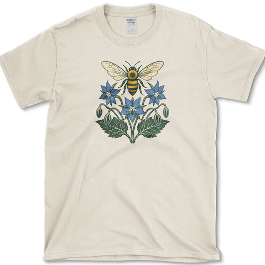 Honeybee Borage T-Shirt S / Natural Essential Tees