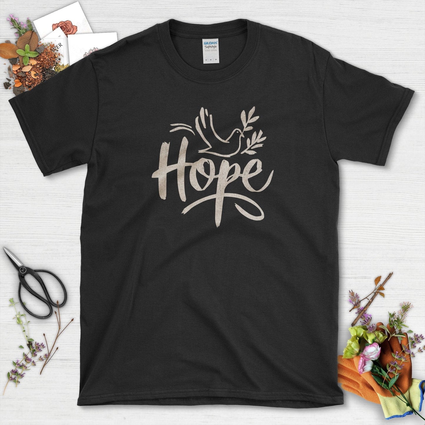 Hope Dove Garden T-Shirt Black / S T-Shirt