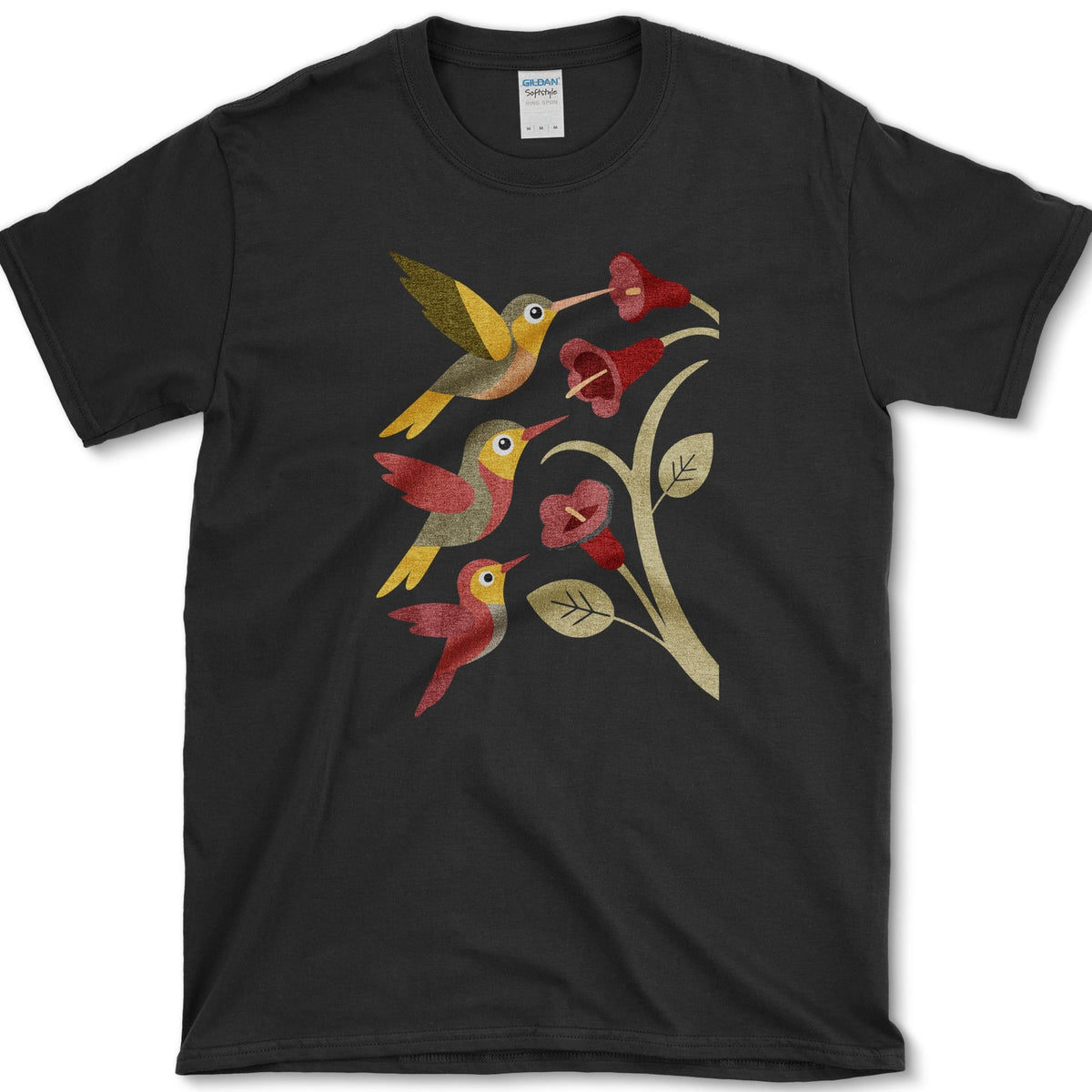 Hummingbird Harmony Bird Lovers T-Shirt Black / S Essential Tees