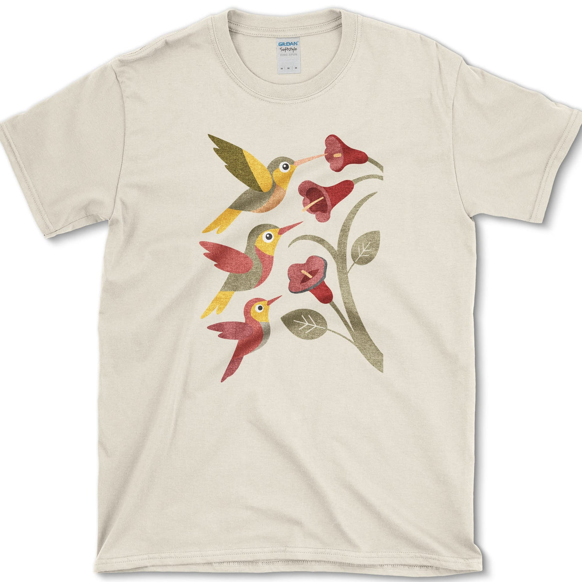 Hummingbird Harmony Bird Lovers T-Shirt Natural / S Essential Tees