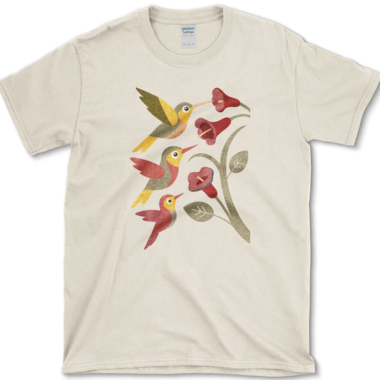 Hummingbird Harmony Bird Lovers T-Shirt Natural / S Essential Tees