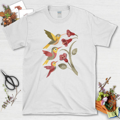 Hummingbird Harmony Bird Lovers T-Shirt T-Shirts / S / White Physical Item