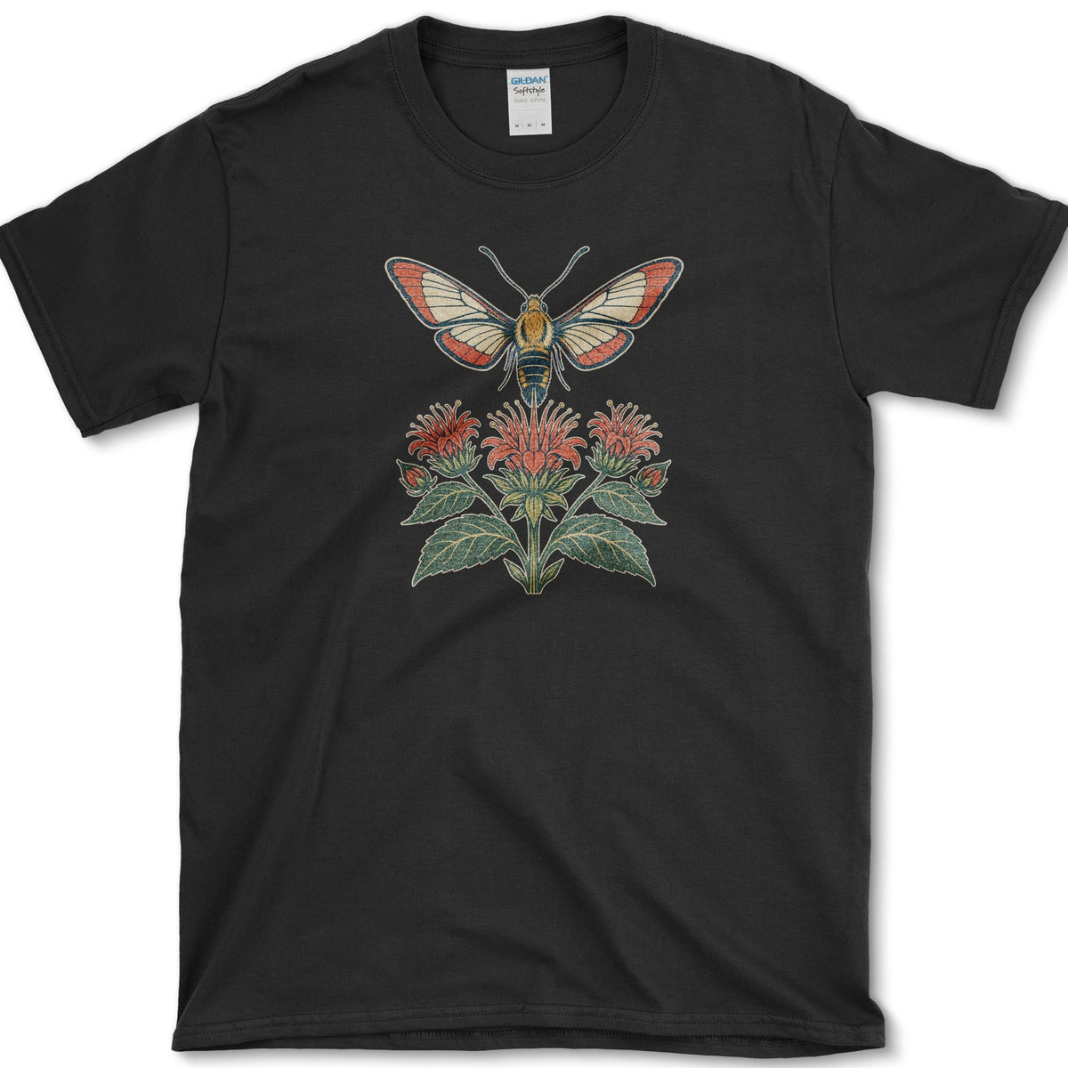 Hummingbird Moth T-Shirt S / Black Essential Tees