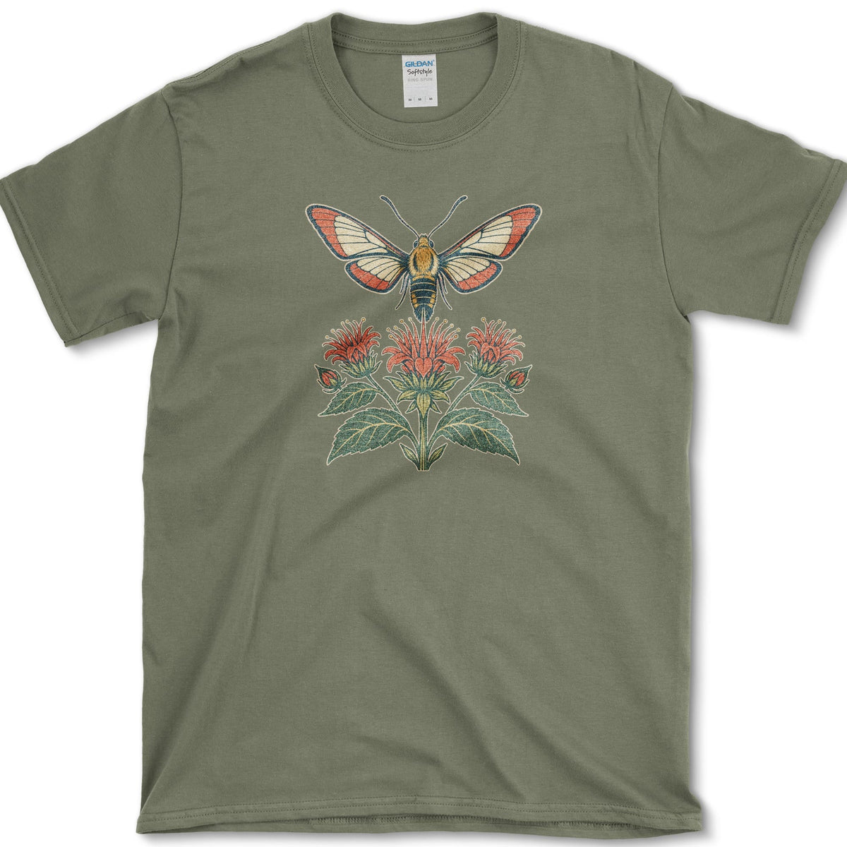 Hummingbird Moth T-Shirt S / Military Green Essential Tees
