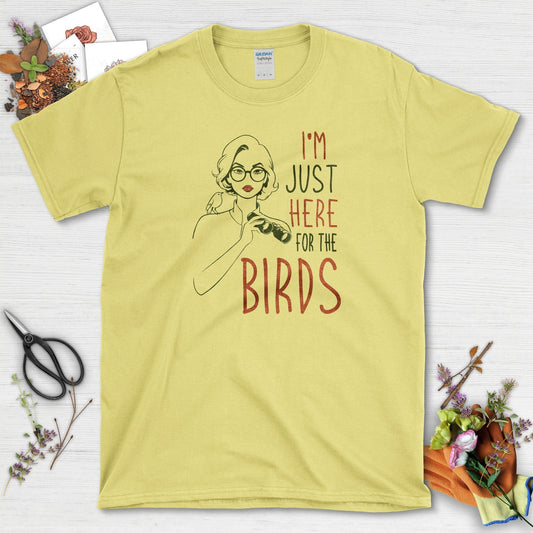 I Am Here 4 Birds T-Shirt Cornsilk / S Physical Item