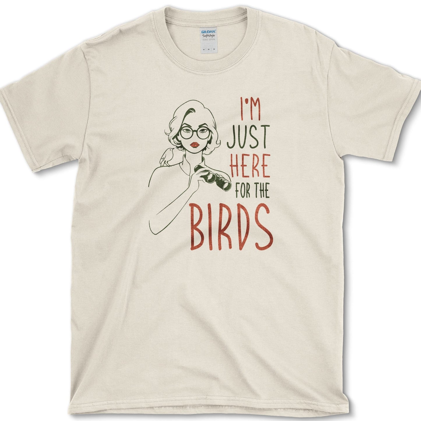 I Am Here 4 Birds T-Shirt Natural / S Essential Tees