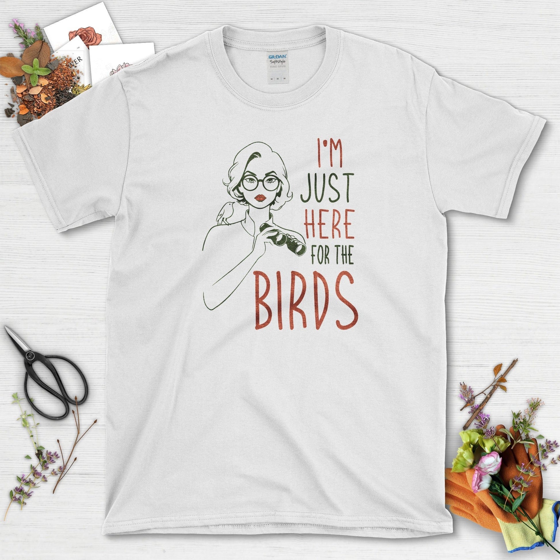 I Am Here 4 Birds T-Shirt White / S Physical Item
