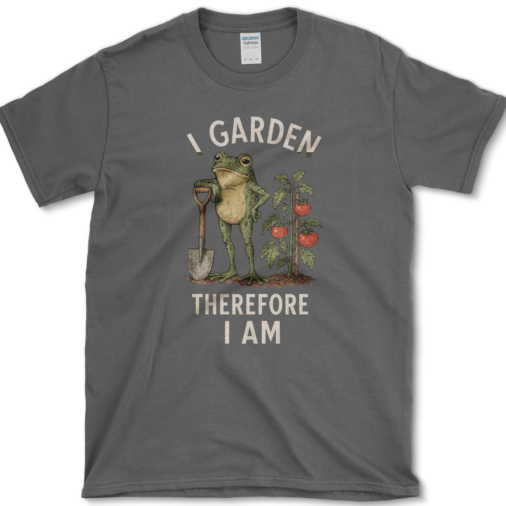 I Garden artwork featuring gardener and garden on a t-shirt