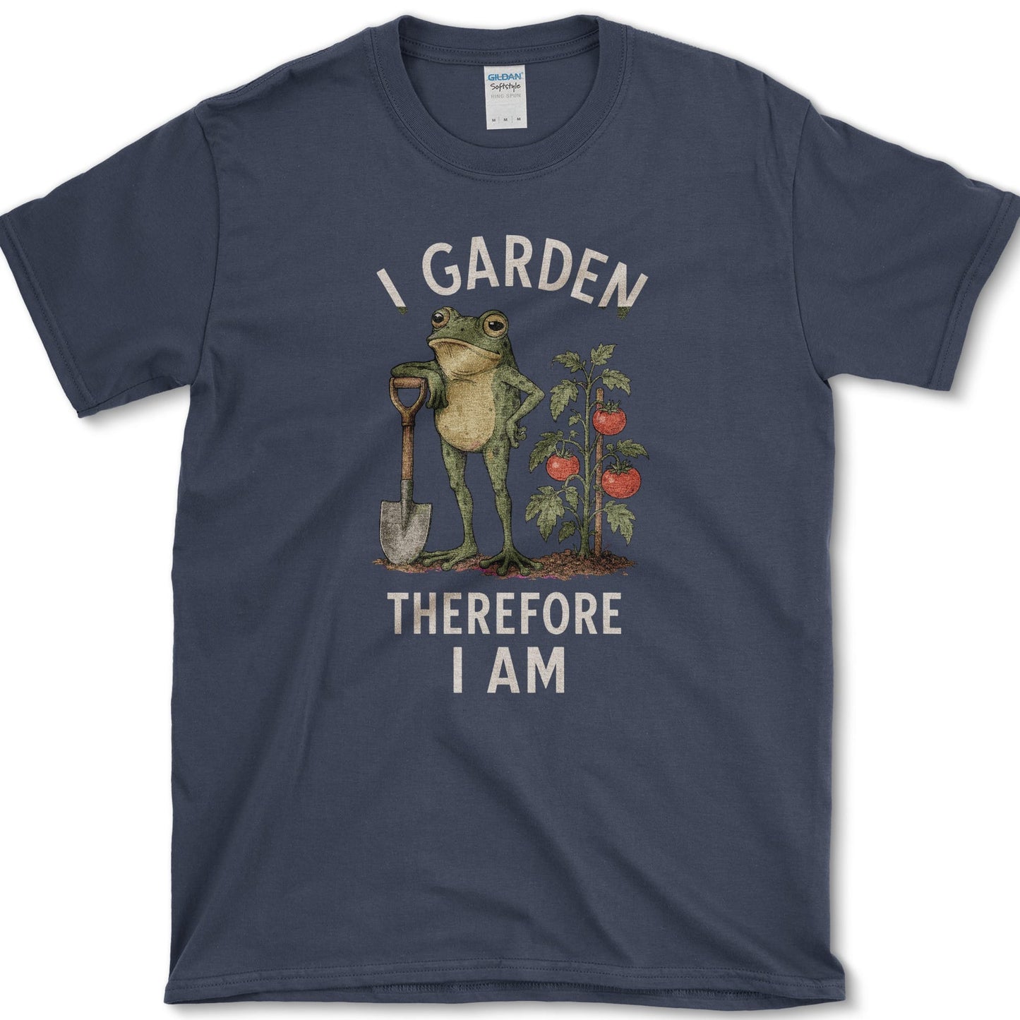 I Garden artwork featuring gardener and garden on a t-shirt