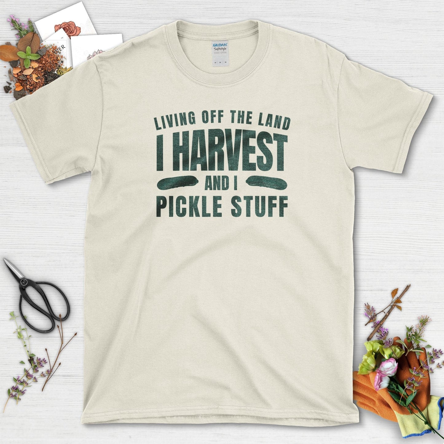 I Harvest & Pickle Stuff T-Shirt Natural / S T-Shirt
