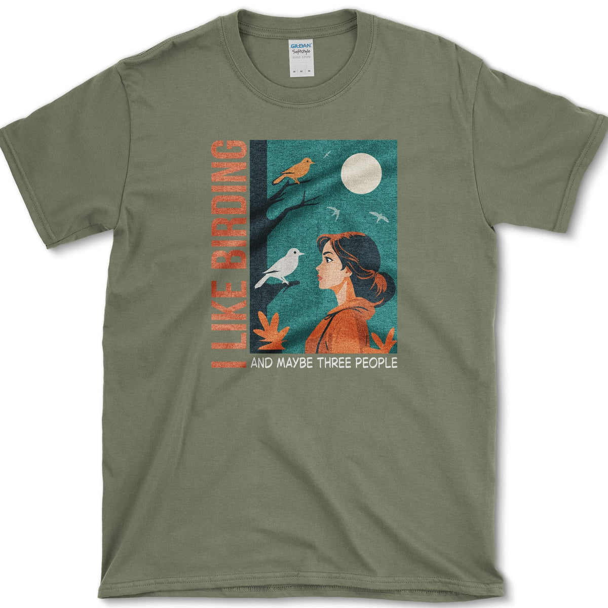 I Like Birding T-Shirt Military Green / S Essential Tees
