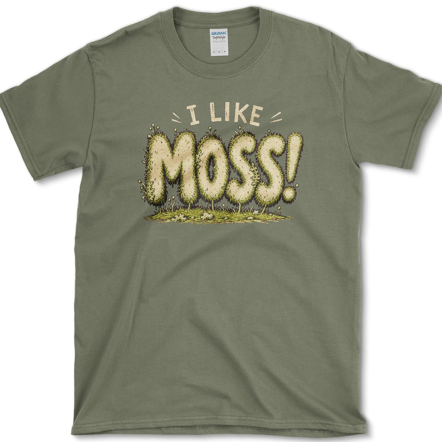 I Like Moss T-Shirt S / Military Green Essential Tees