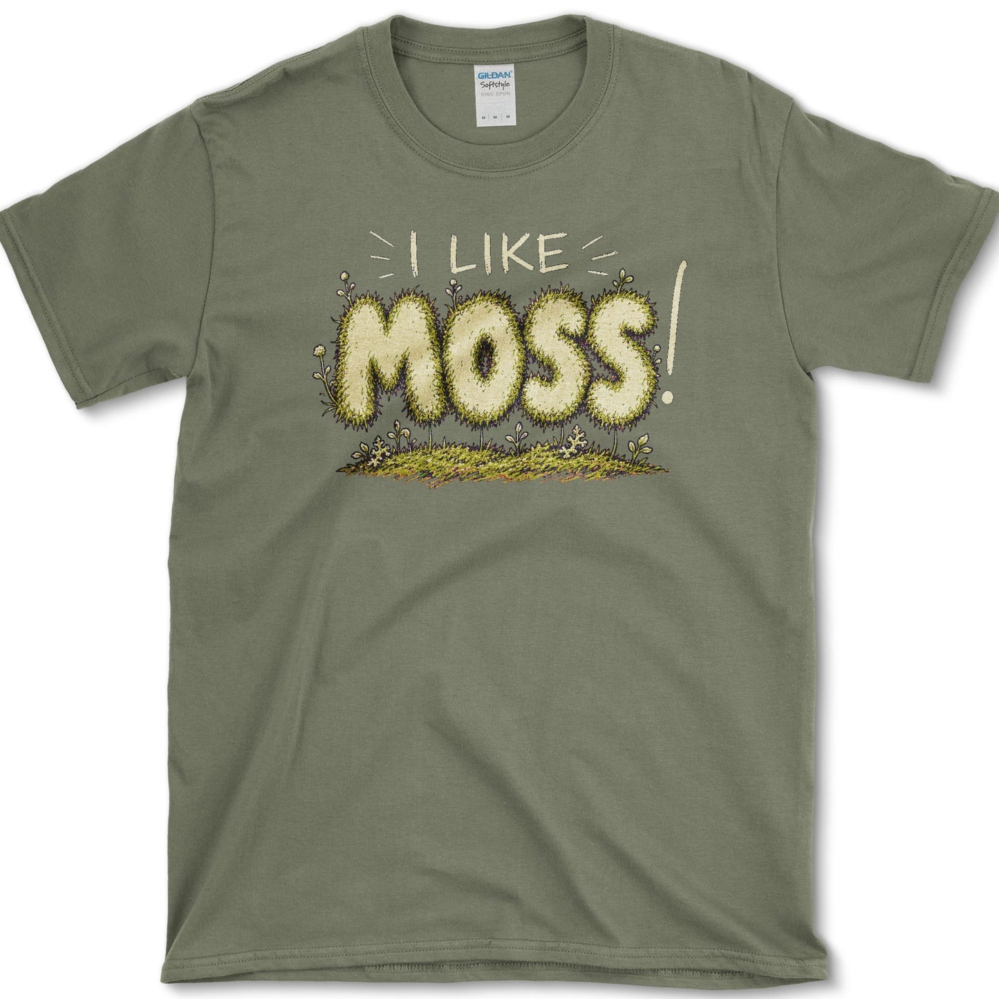 I Like Moss T-Shirt S / Military Green Essential Tees