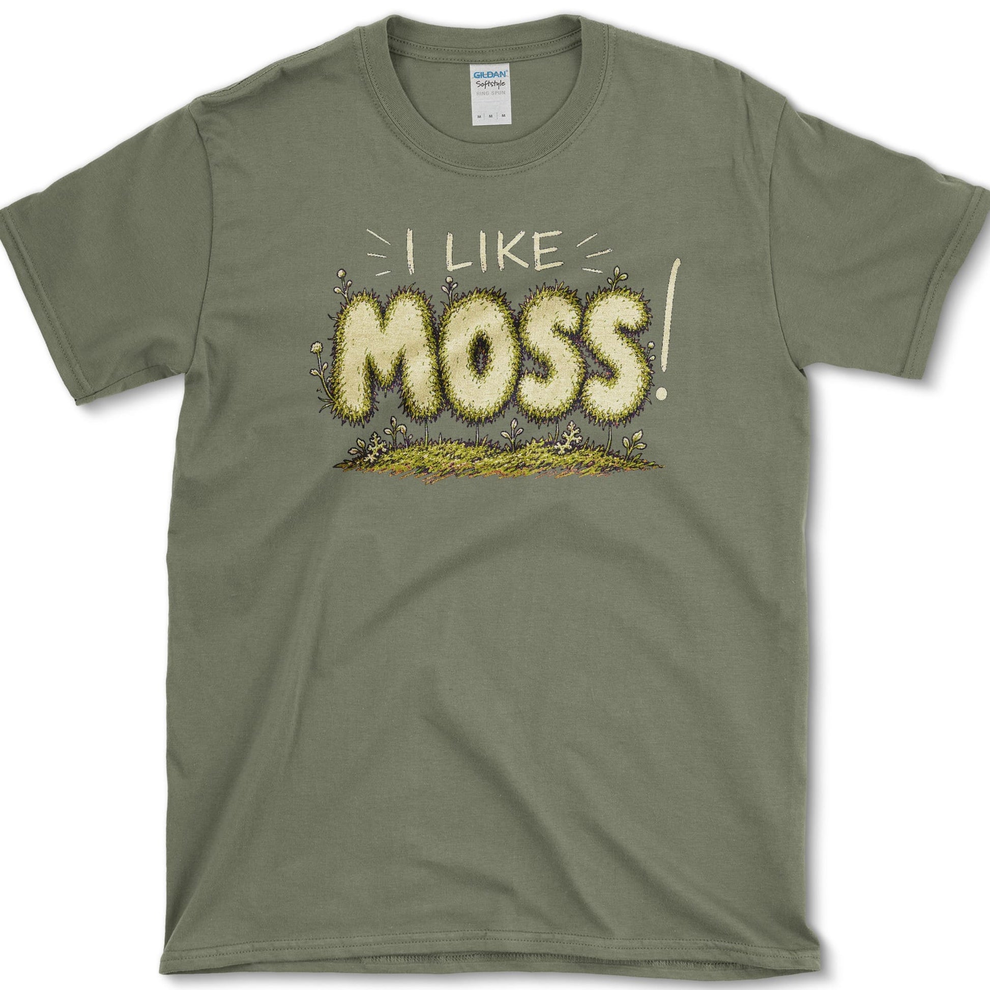 I Like Moss T-Shirt S / Military Green Essential Tees