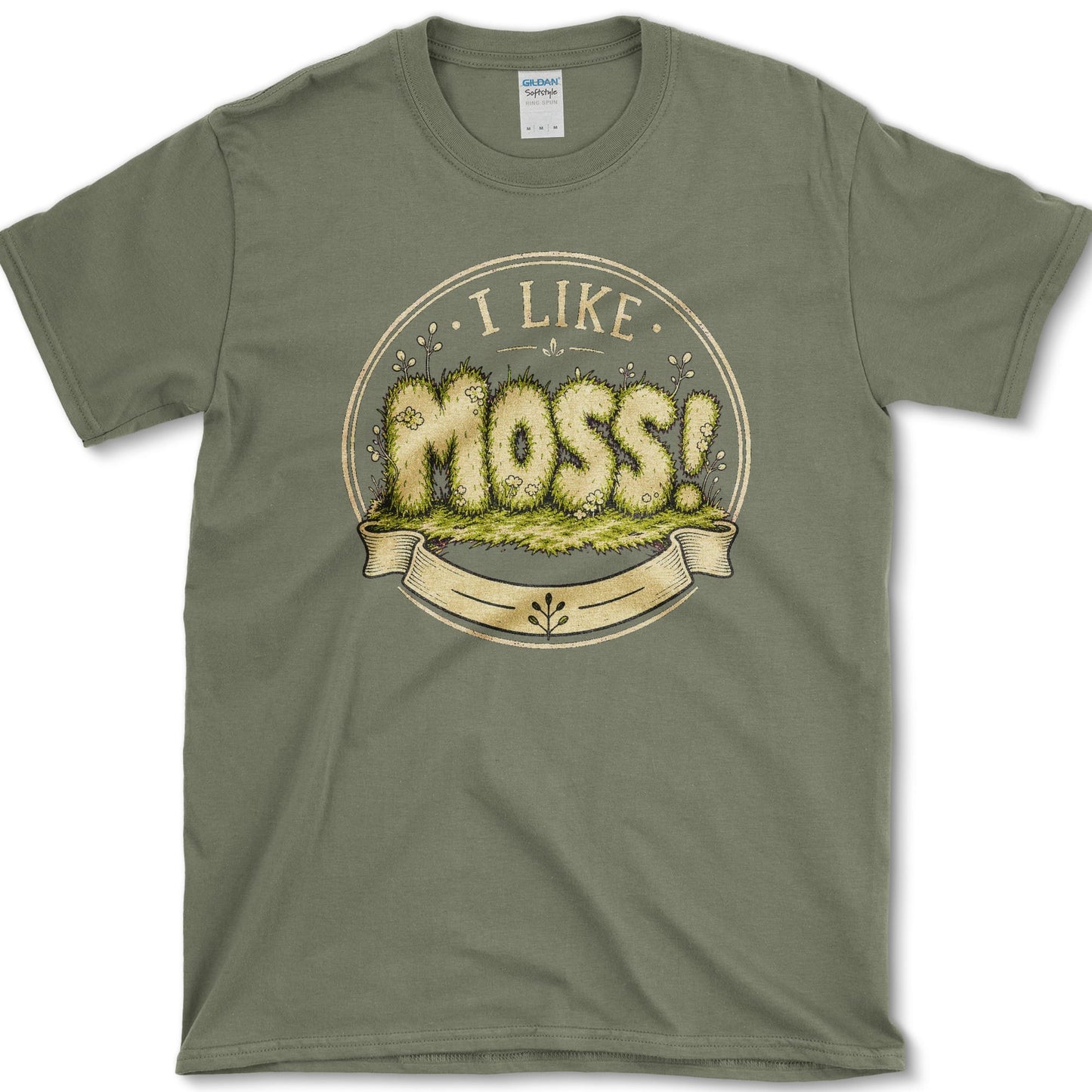 I Like Moss T-Shirt S / Military Green Essential Tees