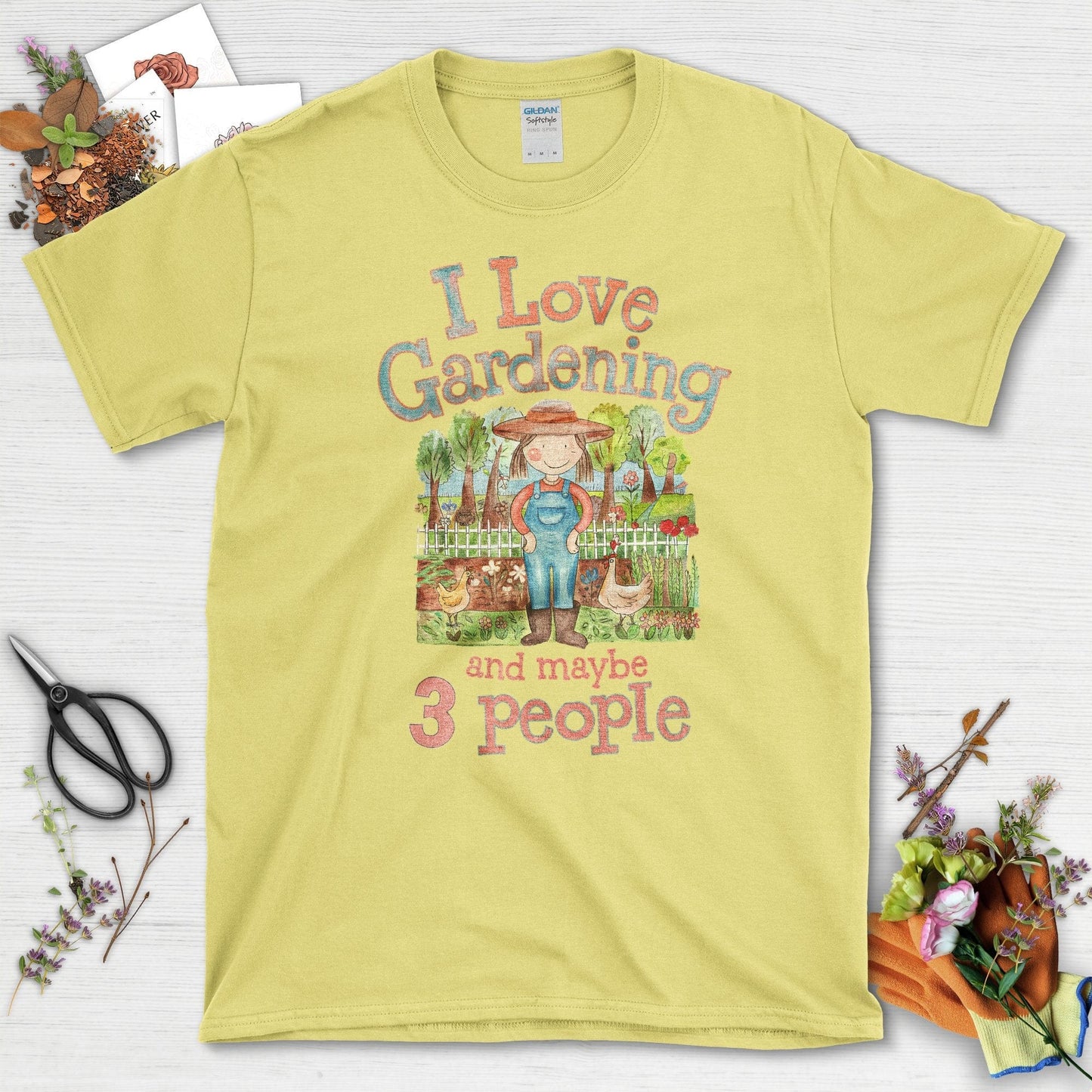 I Love Gardening T-Shirt Cornsilk / S T-Shirt