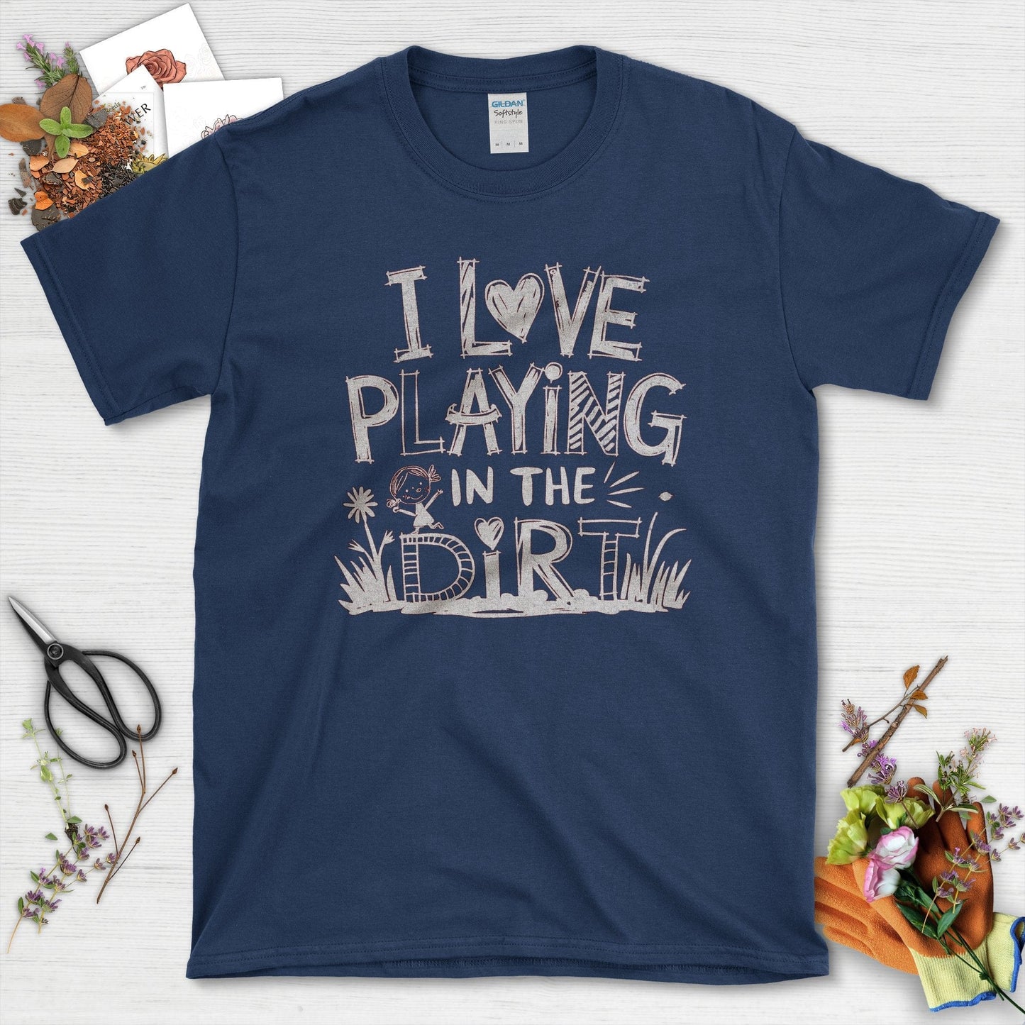 I Love Playing in Dirt T-Shirt Navy / S T-Shirt