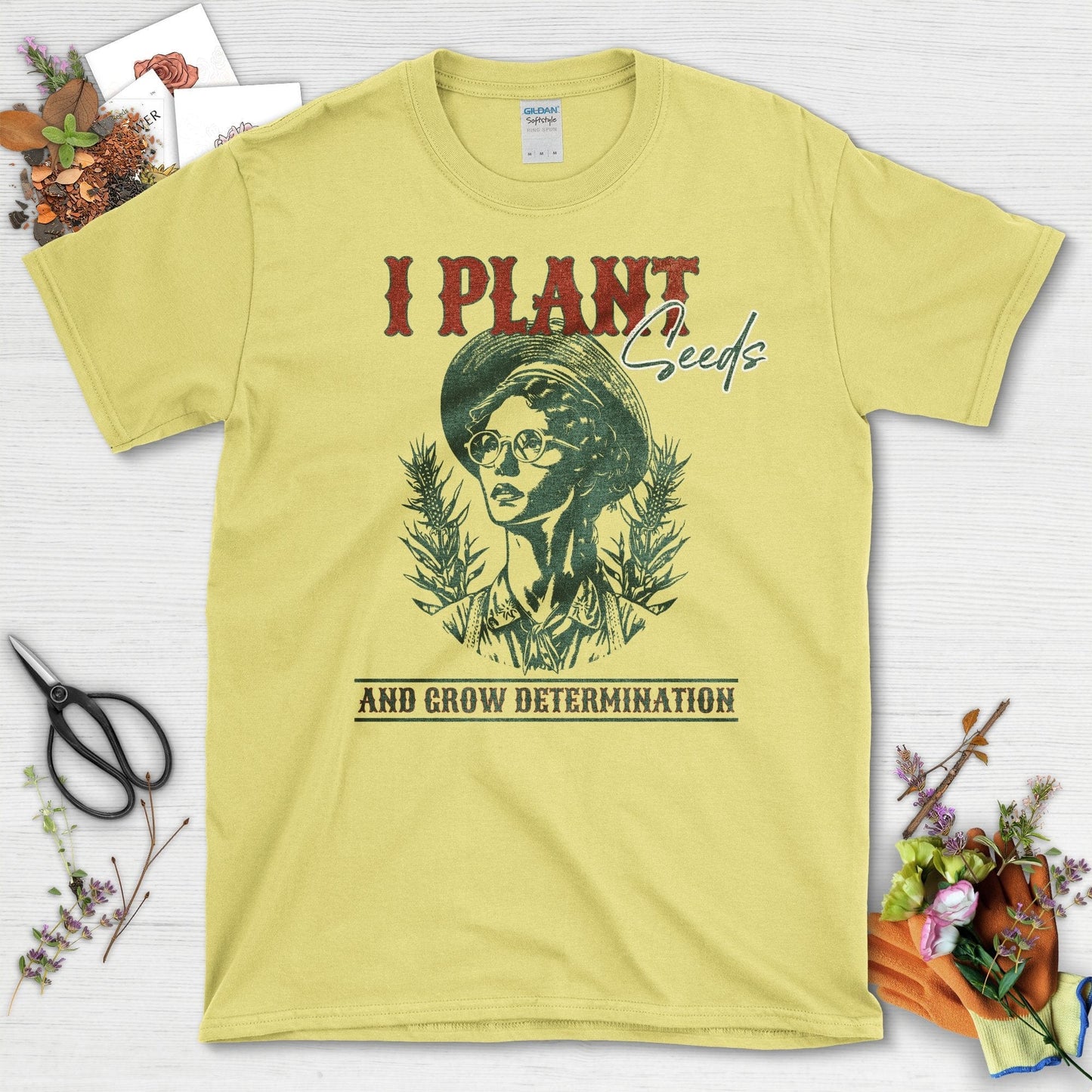 I Plant Seeds and Grow Determination T-Shirt Cornsilk / S T-Shirt