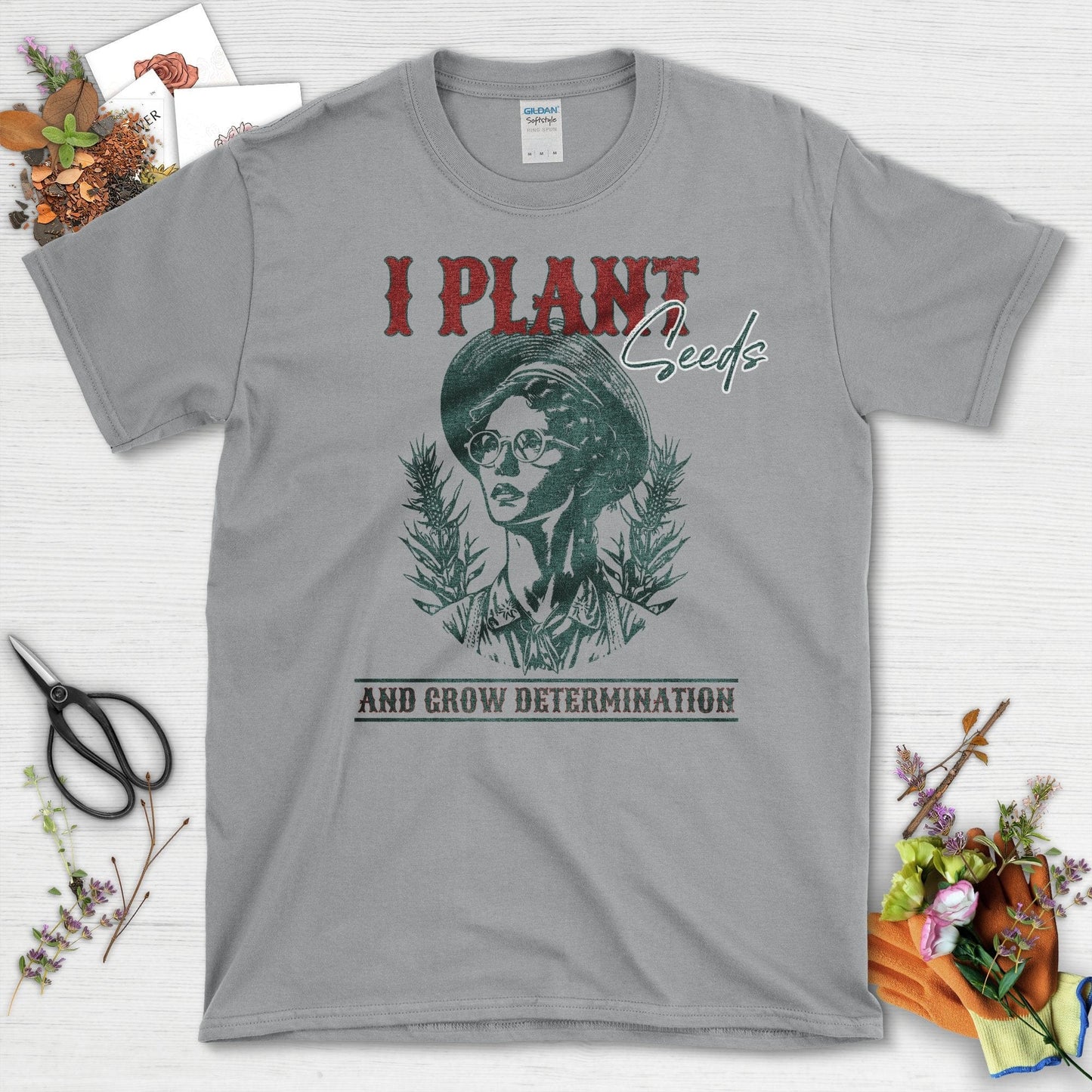 I Plant Seeds and Grow Determination T-Shirt Sport Grey / S T-Shirt