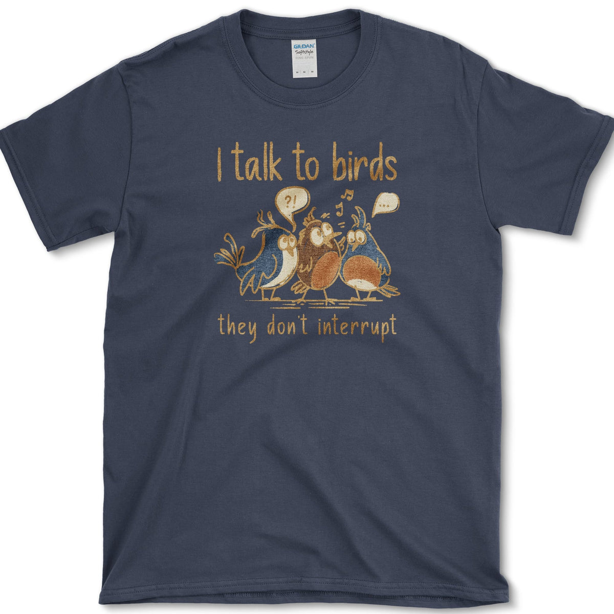 I Talk To Birds T-Shirt Navy / S Essential Tees