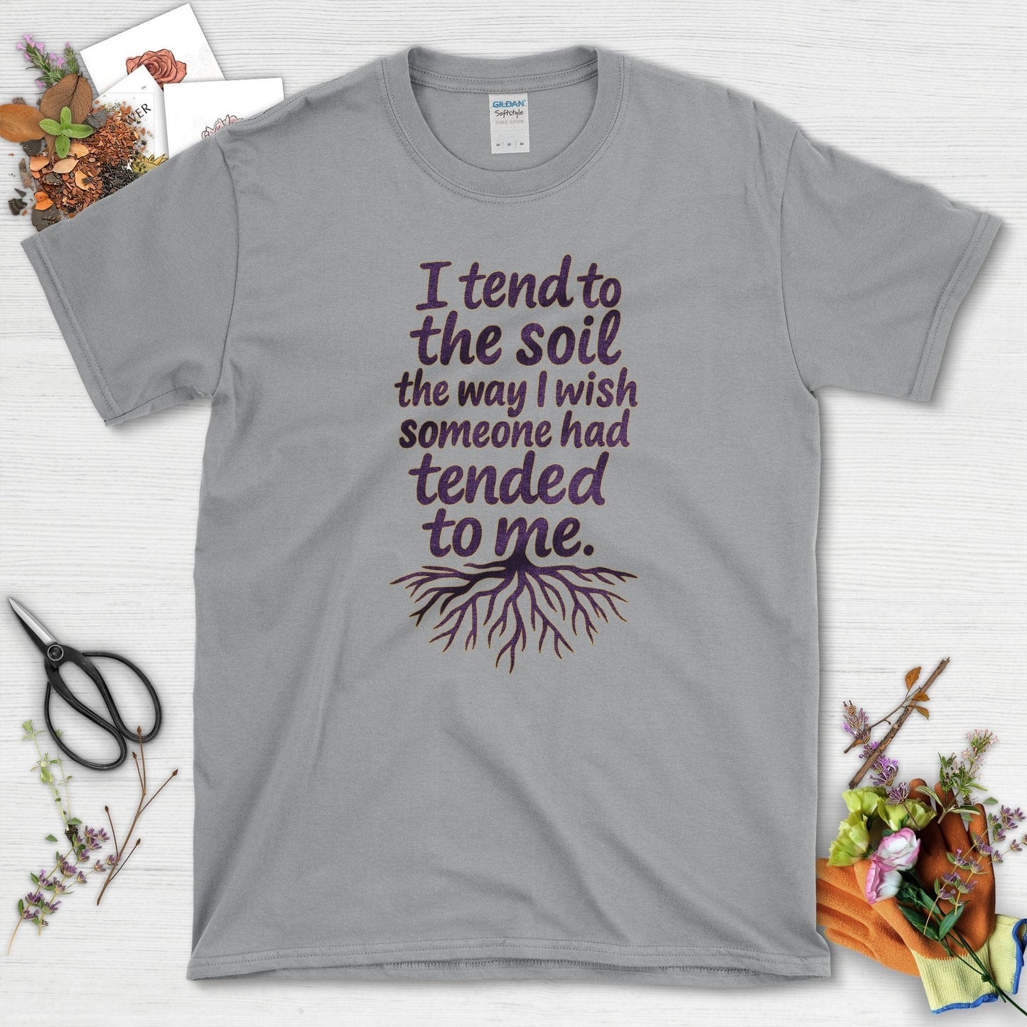 I Tend to the Soil T-Shirt Sport Grey / S Physical Item
