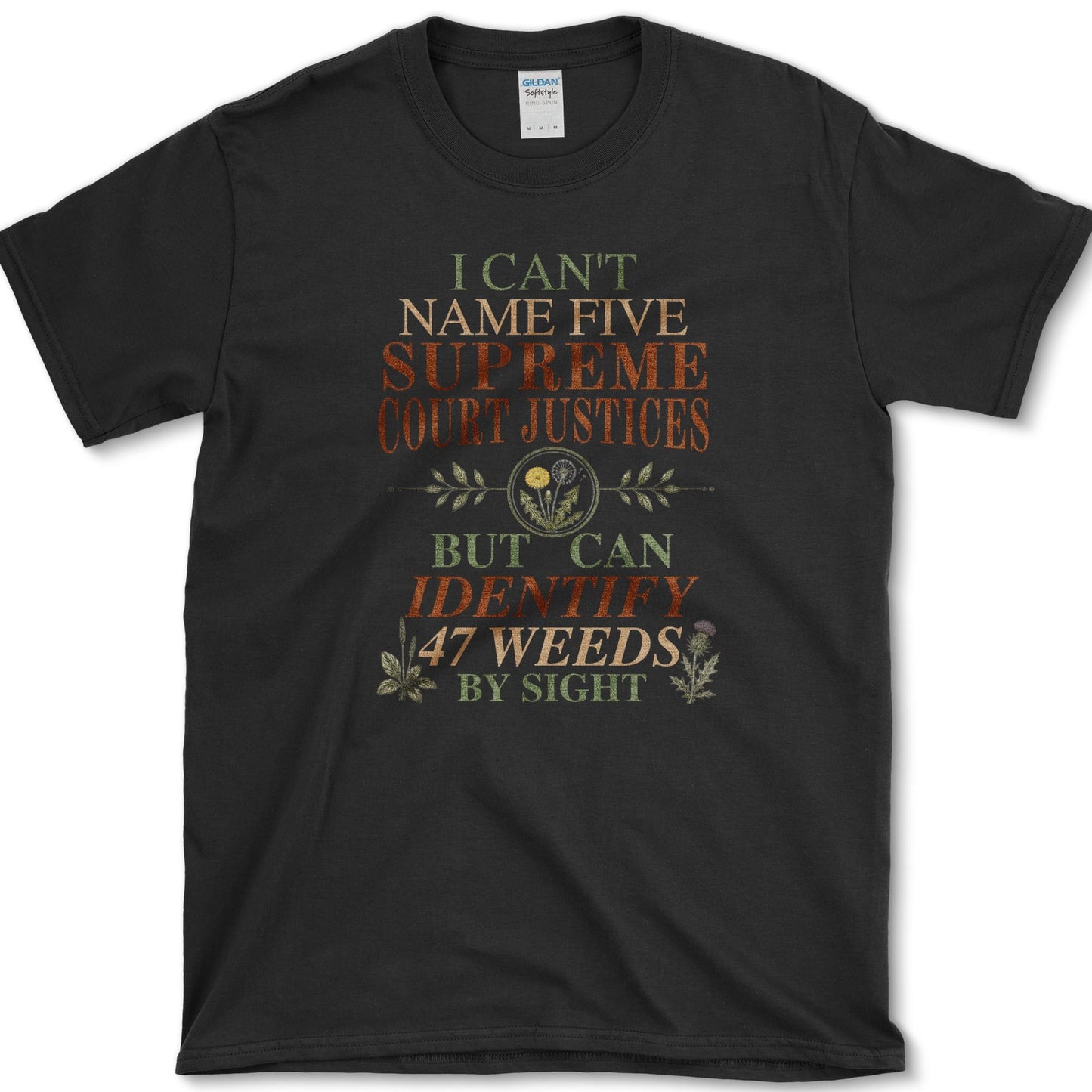 Identify 47 Weeds T-Shirt S / Black Essential Tees