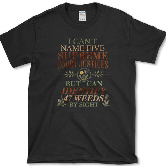 Identify 47 Weeds T-Shirt S / Black Essential Tees