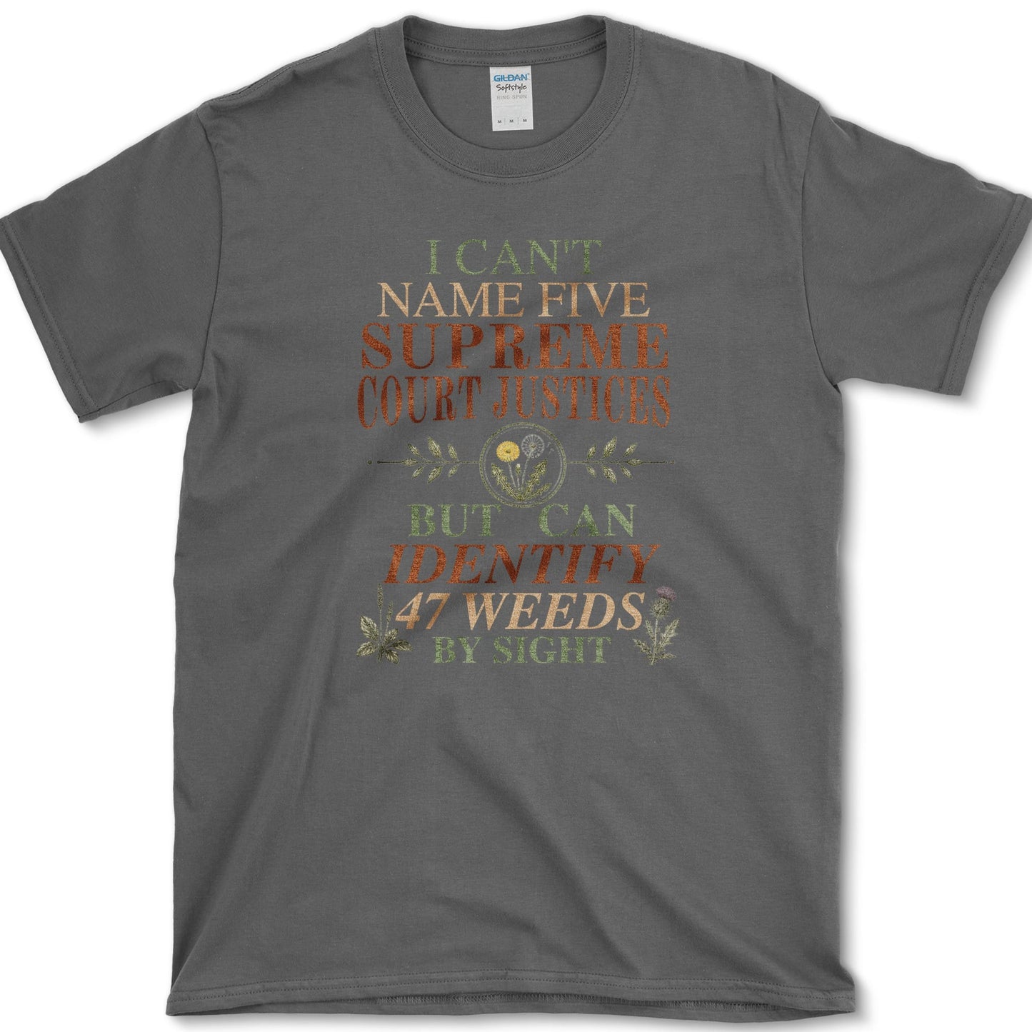Identify 47 Weeds T-Shirt S / Dark Heather Essential Tees