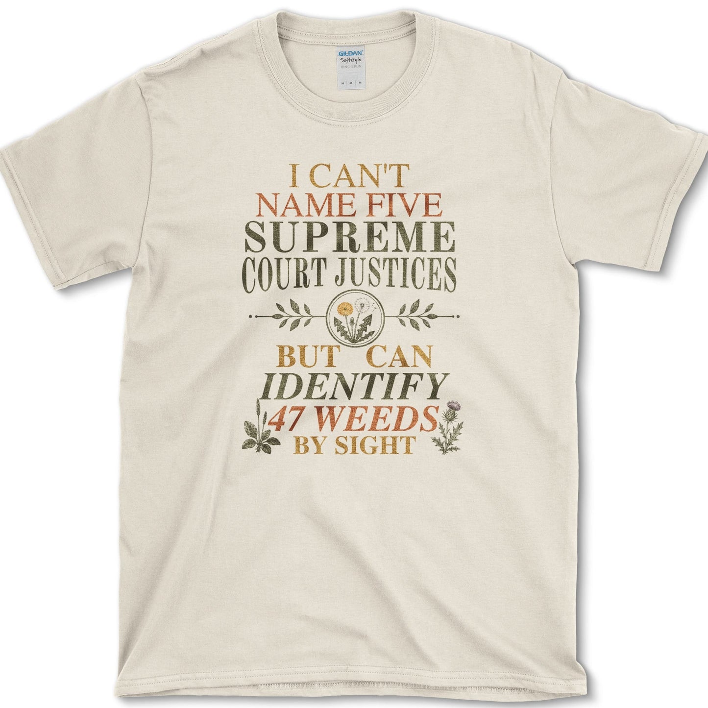 Identify 47 Weeds T-Shirt S / Natural Essential Tees