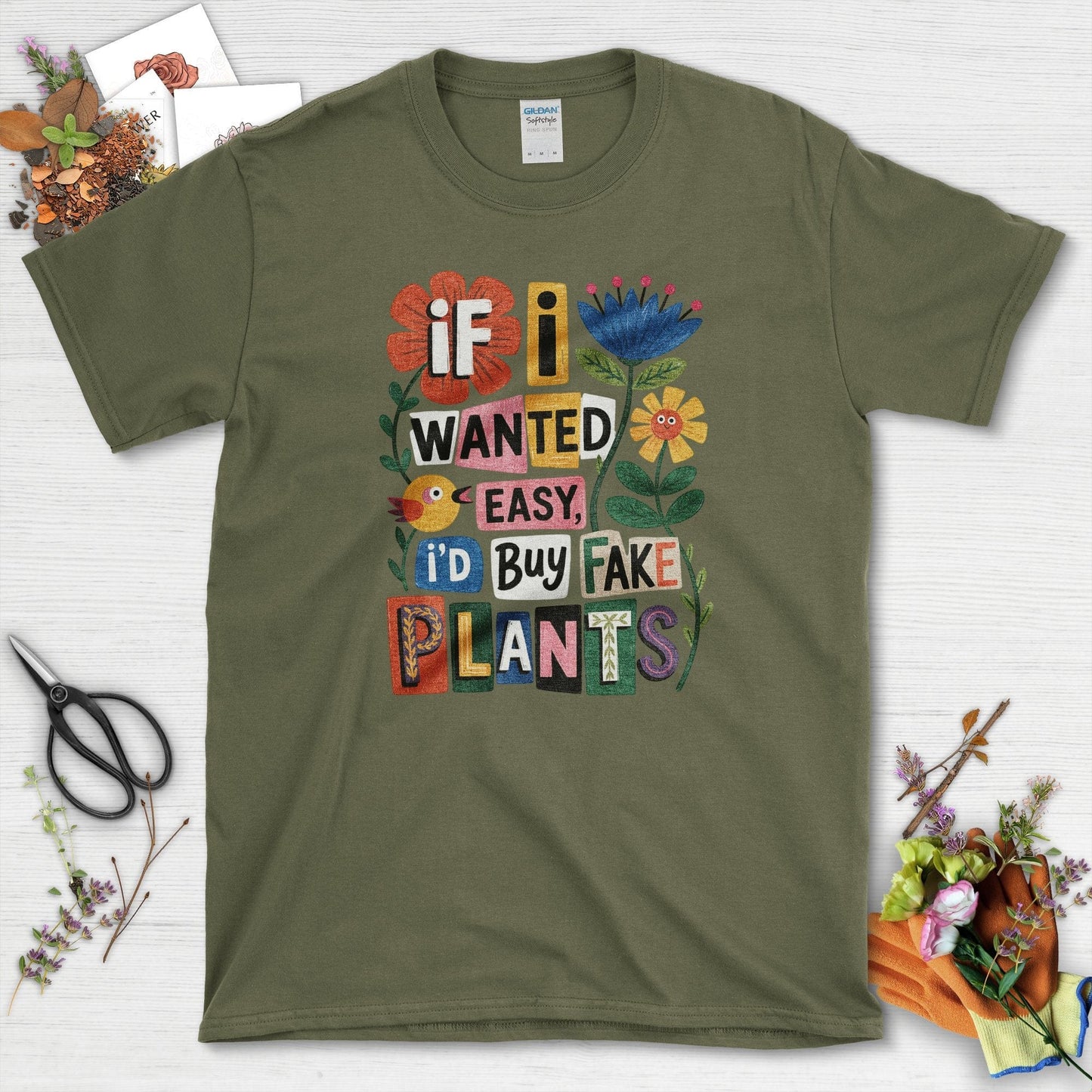 If I Wanted Easy T-Shirt Military Green / S Physical Item