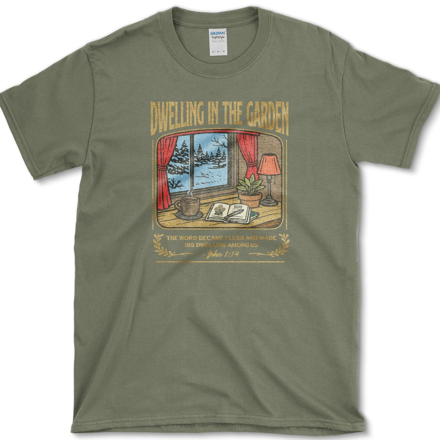 In the Garden T-Shirt Military Green / S Physical Item
