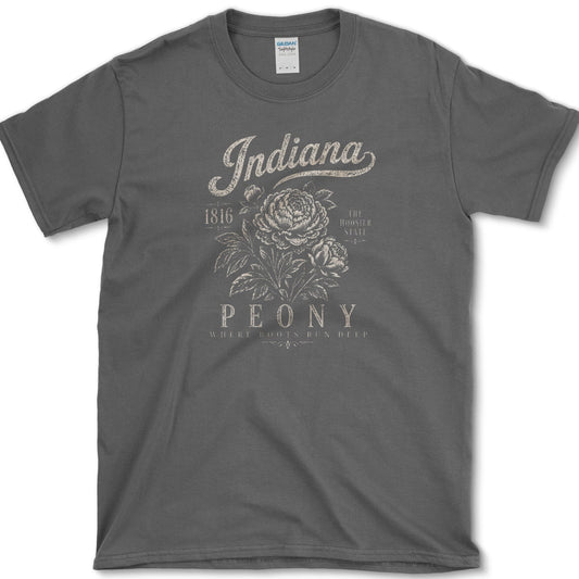 Indiana Peony T-Shirt S / Dark Heather Essential Tees