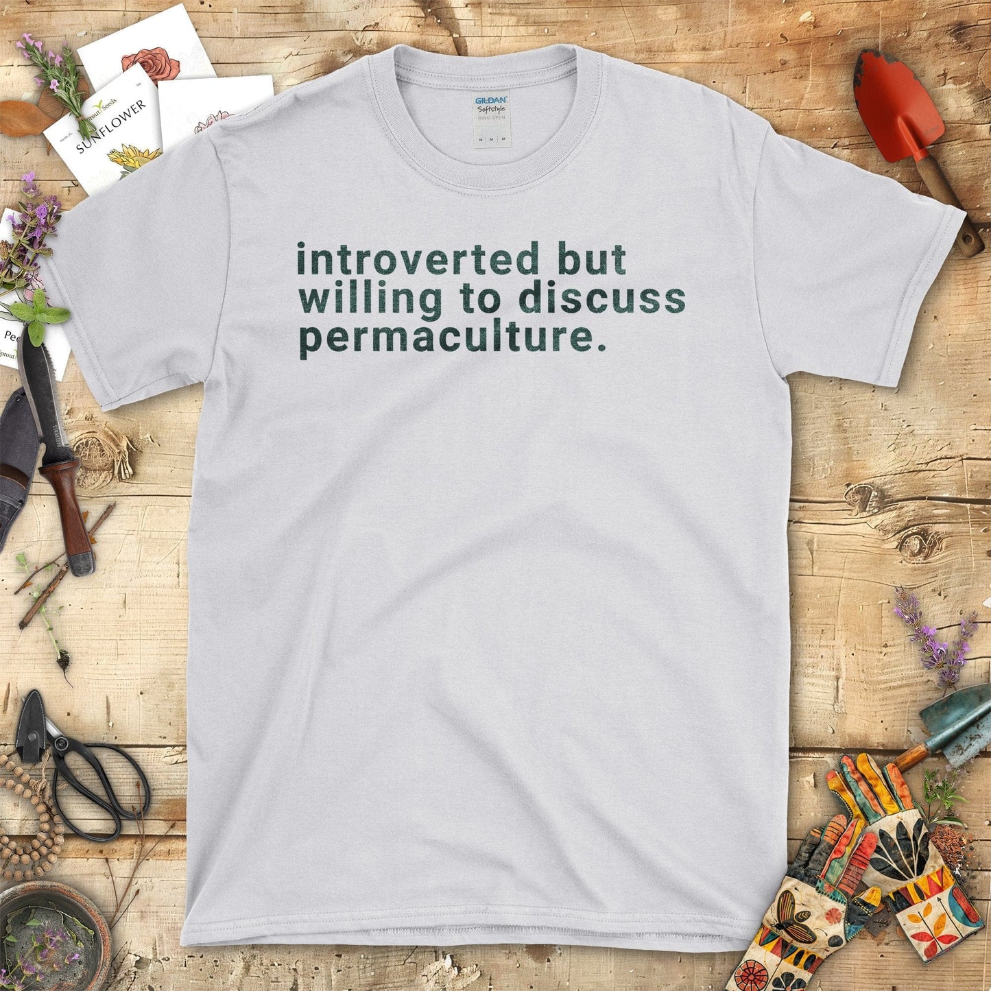 Introverted But Willing To Discuss Permaculture T-Shirt Sport Grey / S T-Shirt