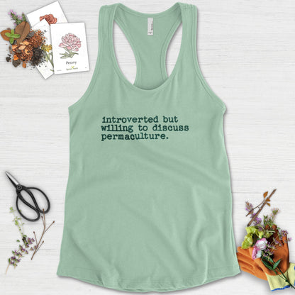Introverted discuss permaculture Racerback Racerback / XS / Mint Physical Item