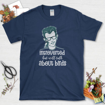 Introverted Talk About Birds T-Shirt Navy / S Physical Item