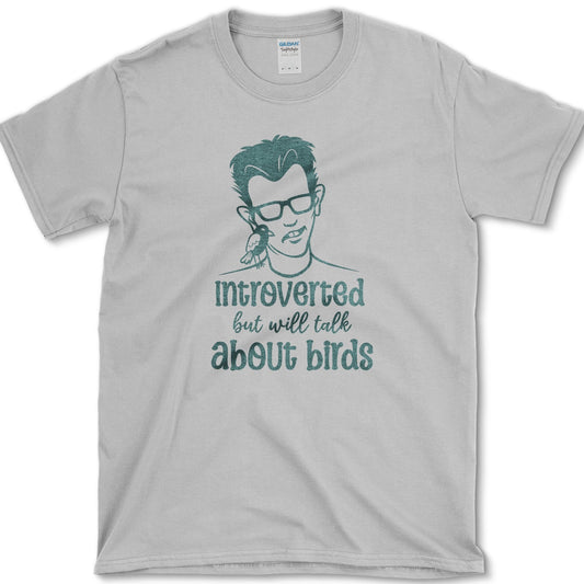 Introverted Talk About Birds T-Shirt Sport Grey / S Essential Tees