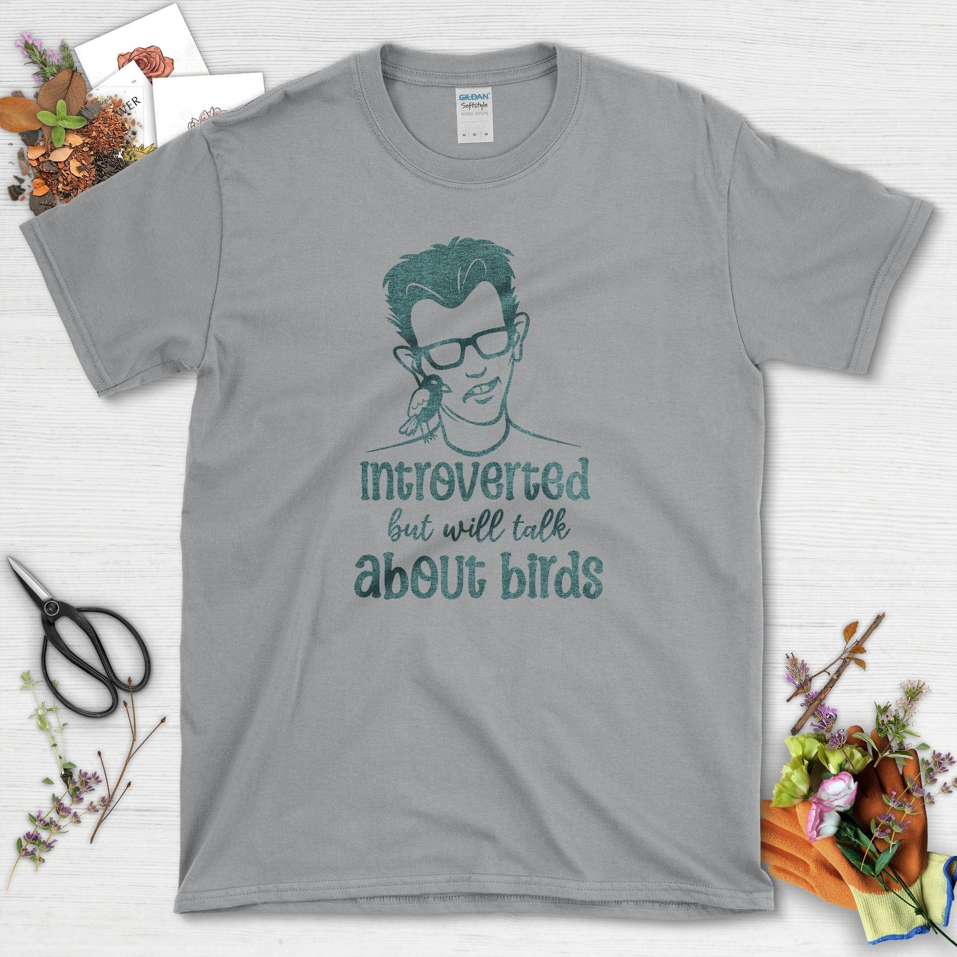 Introverted Talk About Birds T-Shirt Sport Grey / S Physical Item