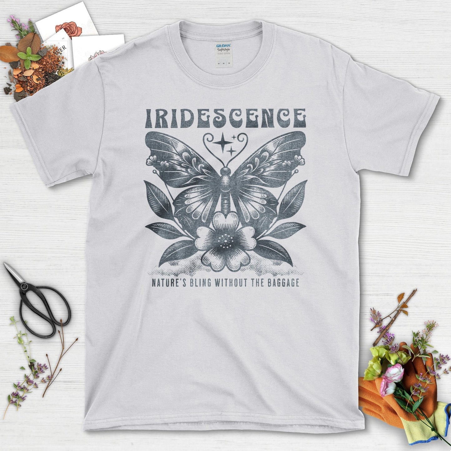 Iridescence Butterfly Nature's Bling T-Shirts Sport Grey / S T-Shirt