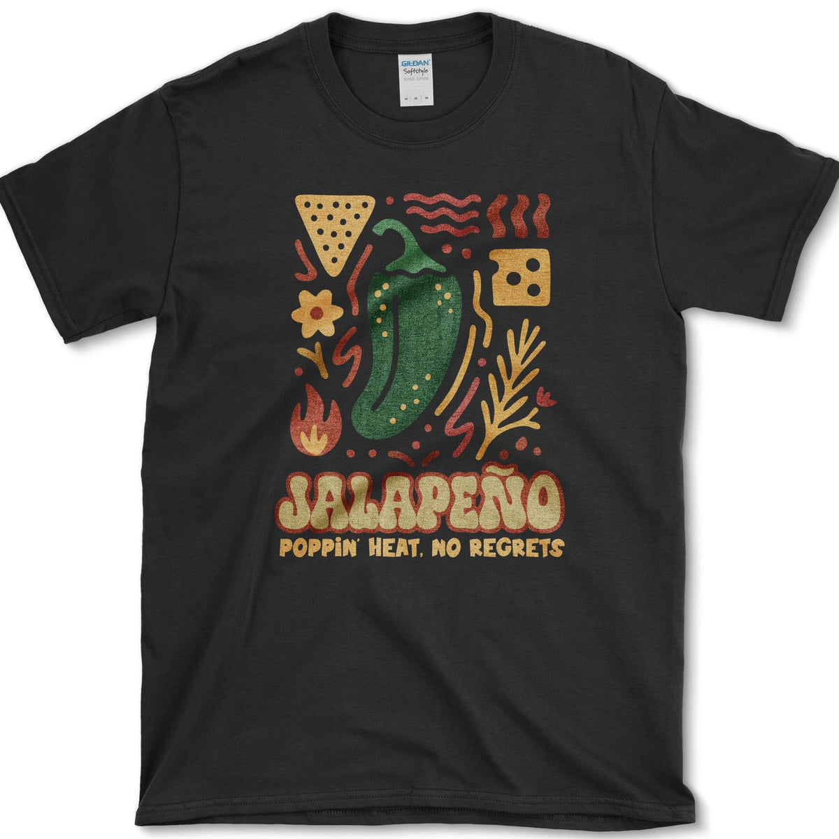 Jalapeno No Regrets T-Shirt Black / S Essential Tees