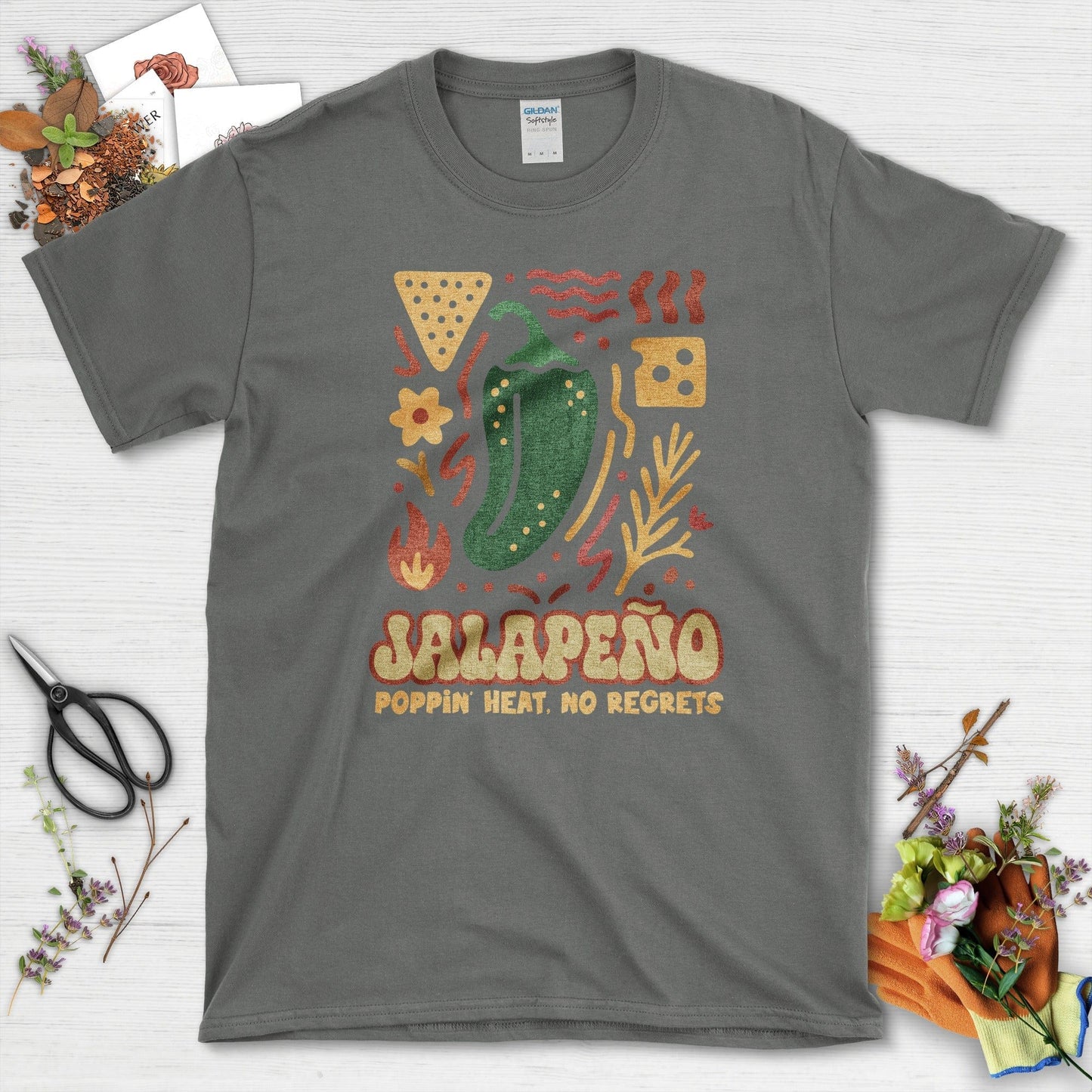 Jalapeno No Regrets T-Shirt Charcoal / M Physical Item