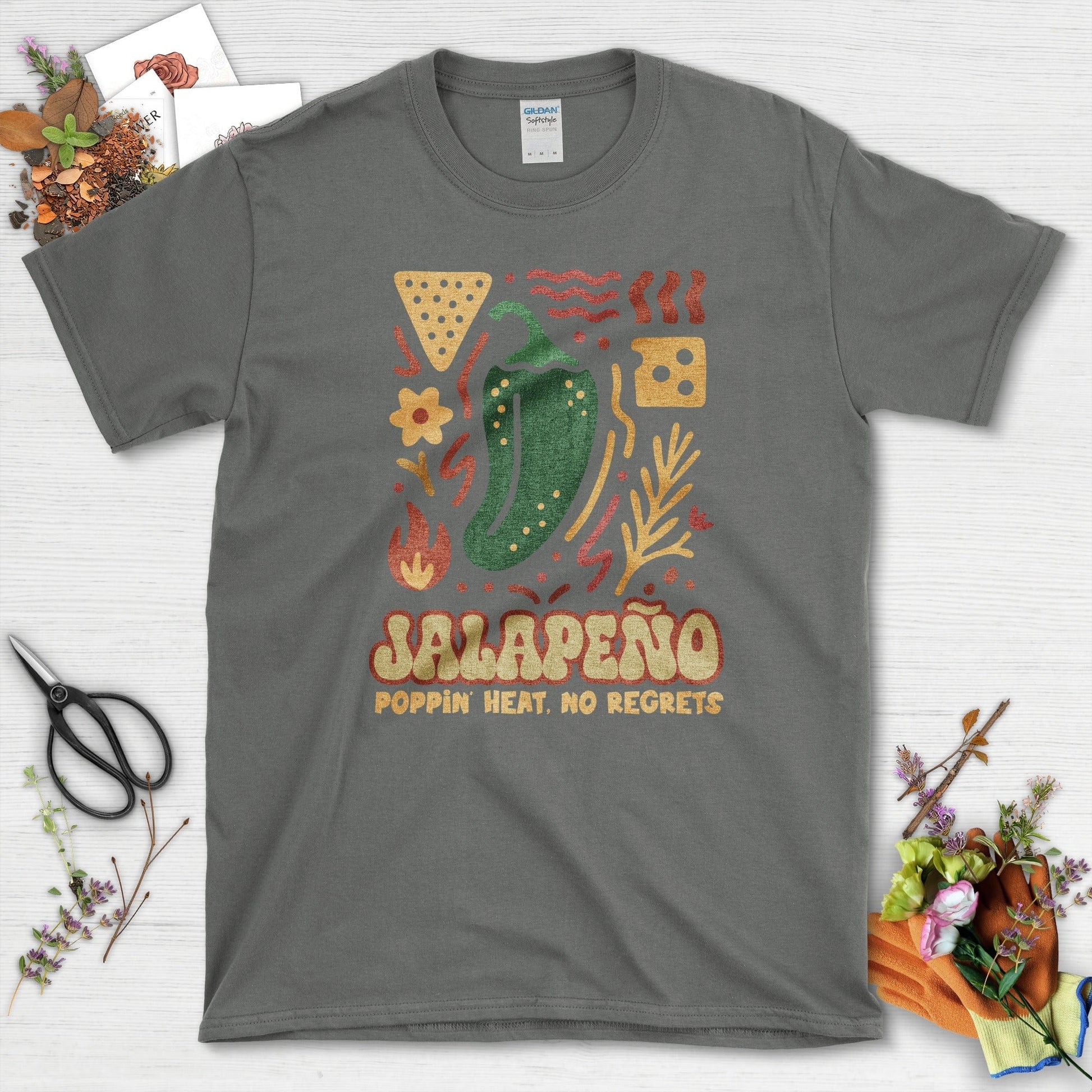 Jalapeno No Regrets T-Shirt Charcoal / M Physical Item