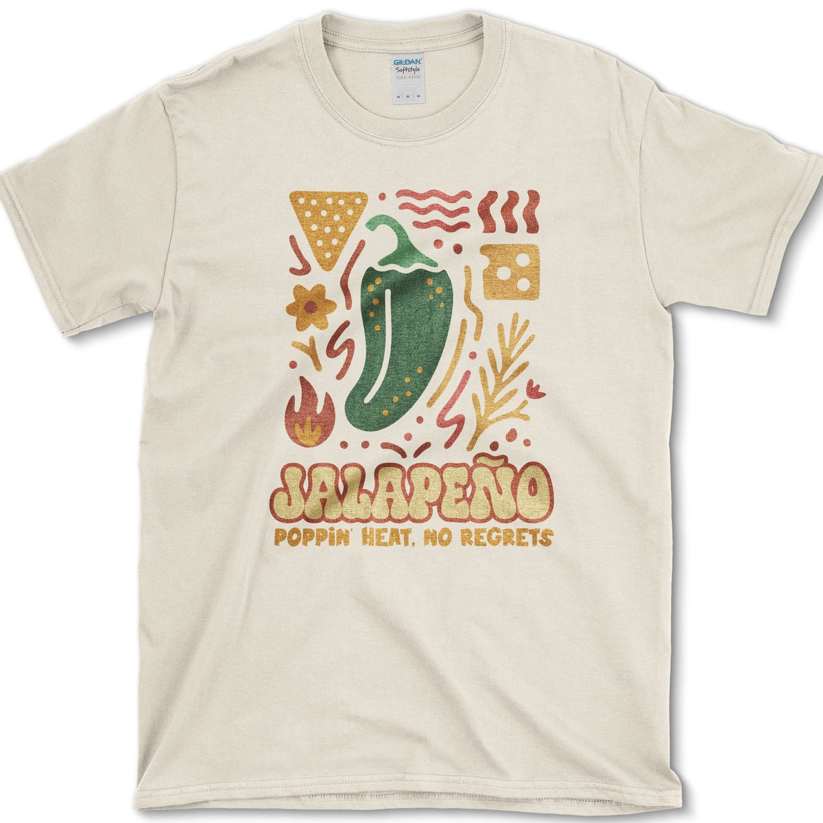 Jalapeno No Regrets T-Shirt Natural / S Essential Tees